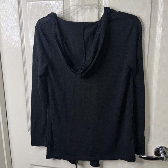 Black Cardigan with Hoodie - Picture 3 of 3